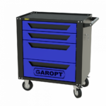 GTS4.blue Тележка инструментальная Garopt 4 ящиков СИНЯЯ, центральный замок, увеличенные колеса, доводчики, GAROPT Серия «Standart»