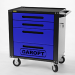 GTS4.blue Тележка инструментальная Garopt 4 ящиков СИНЯЯ, центральный замок, увеличенные колеса, доводчики, GAROPT Серия «Standart»