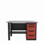Верстак однотумбовый 4 ящика красный 1400*700 Garopt, GT1400STY4.red