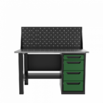 Верстак однотумбовый 4 ящика с экраном зеленый 1400*700 Garopt, GT1400STY4PP.green