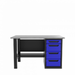 Верстак однотумбовый 4 ящика синий 1400*700 Garopt, GT1400STY4.blue