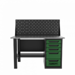 Верстак однотумбовый 5 ящиков с экраном, зеленый 1400*700 Garopt, GT1400STY5PP.green