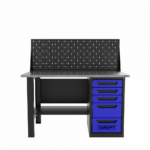 Верстак однотумбовый 5 ящиков с экраном, синий 1400*700 Garopt, GT1400STY5PP.blue
