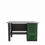 Верстак однотумбовый 5 ящиков, зеленый 1400*700 Garopt, GT1400STY5.green
