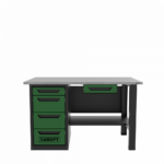 Верстак с ящиком однотумбовый 4 ящика, зеленый 1400*700 Garopt, GT1400STY1Y4.green