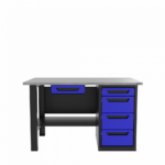 Верстак с ящиком однотумбовый 4 ящика, синий 1400*700 Garopt, GT1400STY1Y4.blue