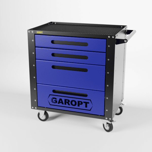 GT4 Тележка инструментальная Garopt 4 ящиков, БЕЗ ЦВЕТОВЫХ ФАСАДОВ, GAROPT  Серия "Low-cost"