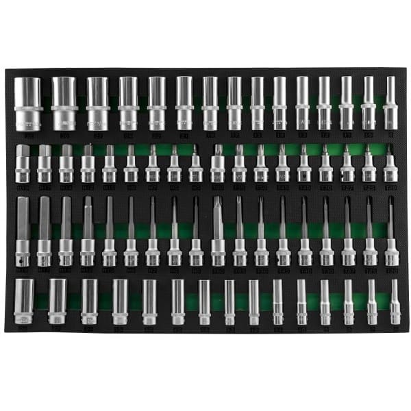 Набор глубоких тоцевых головок 3/8″DR и 1/2″DR,в ложементе, 66 предметов Jonnesway S04HD4366SV