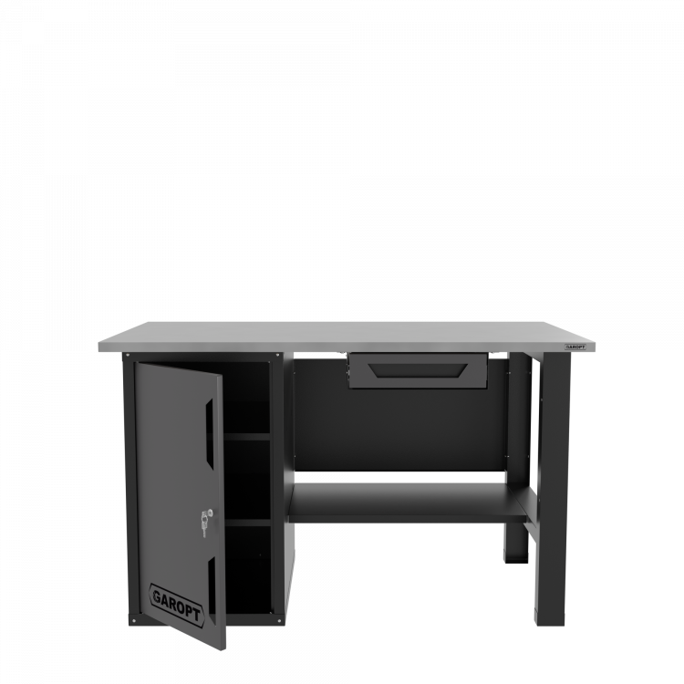 Верстак однотумбовый с ящиком 1400*700 GAROPT серый, GT1400STDY1.grey