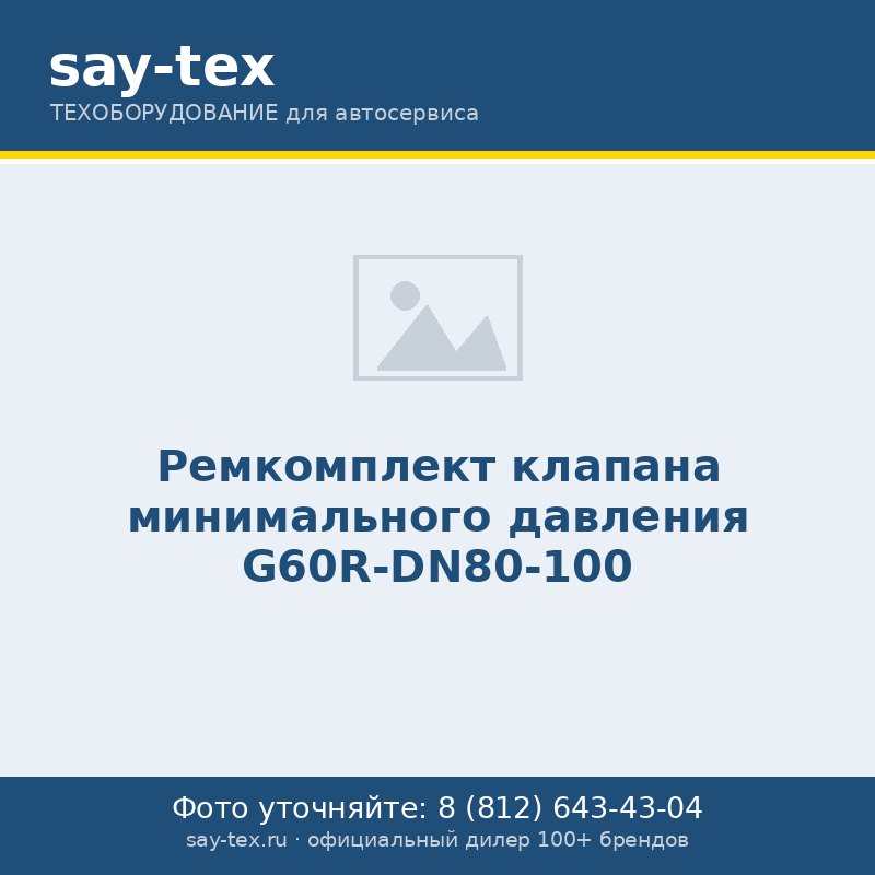 Ремкомплект клапана минимального давления G60R-DN80-100