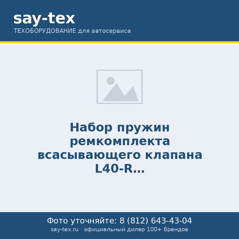 Набор пружин ремкомплекта всасывающего клапана L40-R